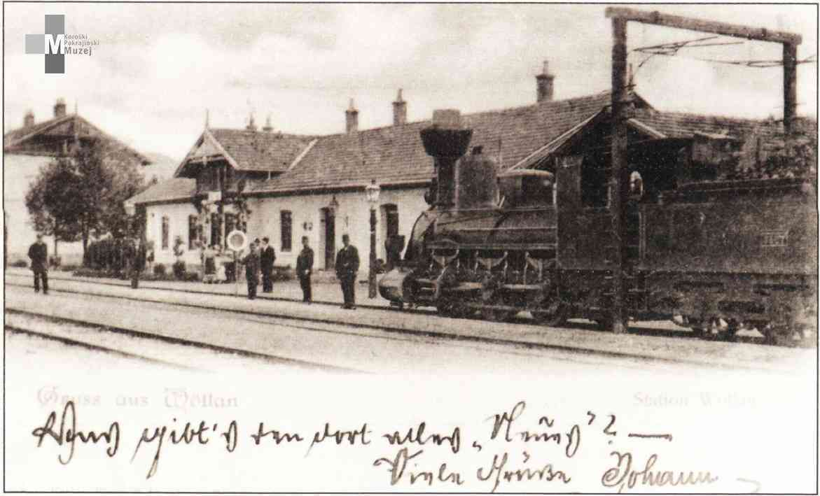 Štrekna - Železniška postaja Velenje okoli leta 1900.